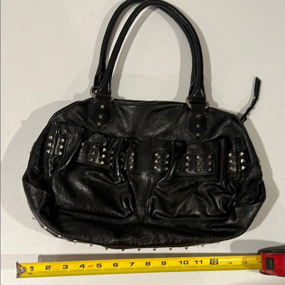Botkier Black Slouchy Shoulder Bag with Studded Detail